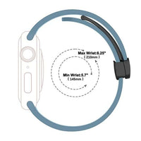 42/44/45/49 MM Ink Blue D-Buckle Silicone Magnetic Bands for Apple Watches