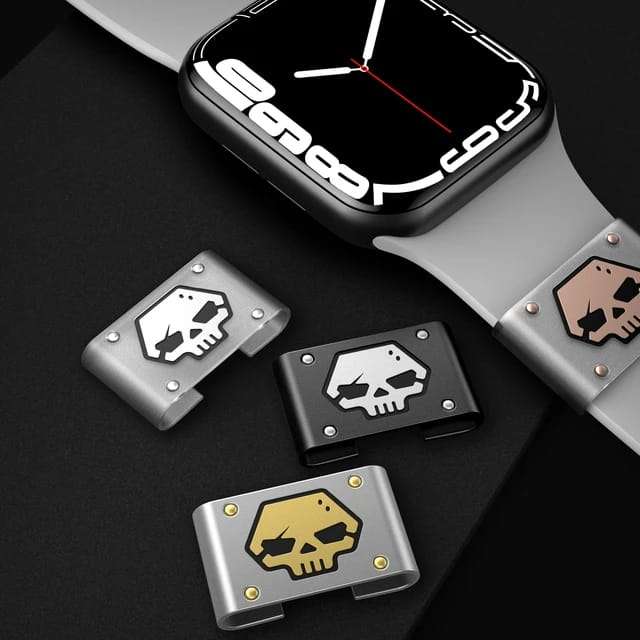 Black with Silver Eagle Smart Watch Charms for Men