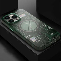 Green Electric Circuit Board Case for iPhone 13/14 Series