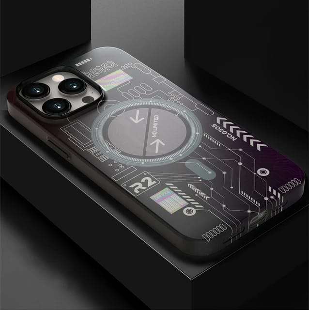 Black Electric Circuit Board Case for iPhone 13/14 Series