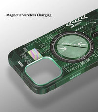 Green Electric Circuit Board Case for iPhone 13/14 Series