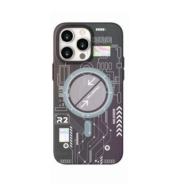 Black Electric Circuit Board Case for iPhone 13/14 Series