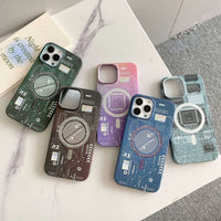 Purple Electric Circuit Board Case for iPhone 13/14 Series
