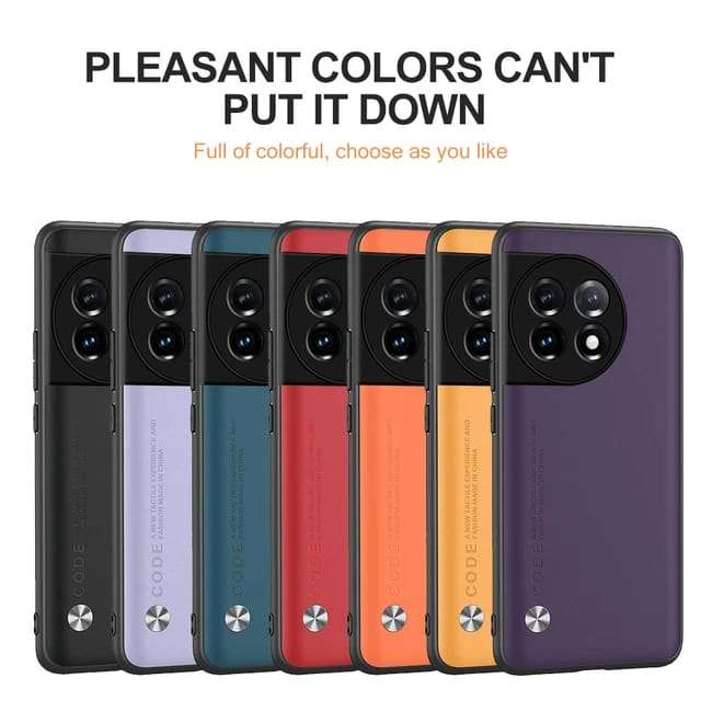 Purple PU Leather+TPU Slim Back Case for OnePlus 11