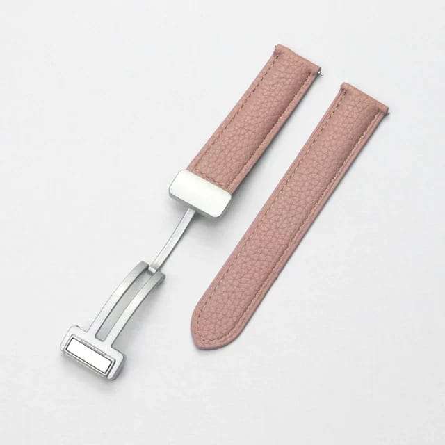 22MM Genuine Leather Magnetic Band - Pink