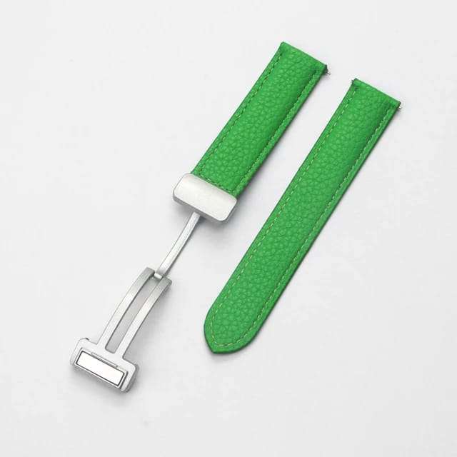 22MM Genuine Leather Magnetic Band - Green