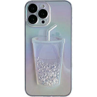 Rainbow Glitter Star cup case for iPhone -11/13/14 Series