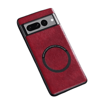 Red Slim Case Support Wireless Charging for Google Pixel 5/6/7 Series