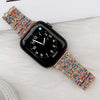 Women Style Watch Band Colored Diamond Strap - Gold (42/44/45 MM)