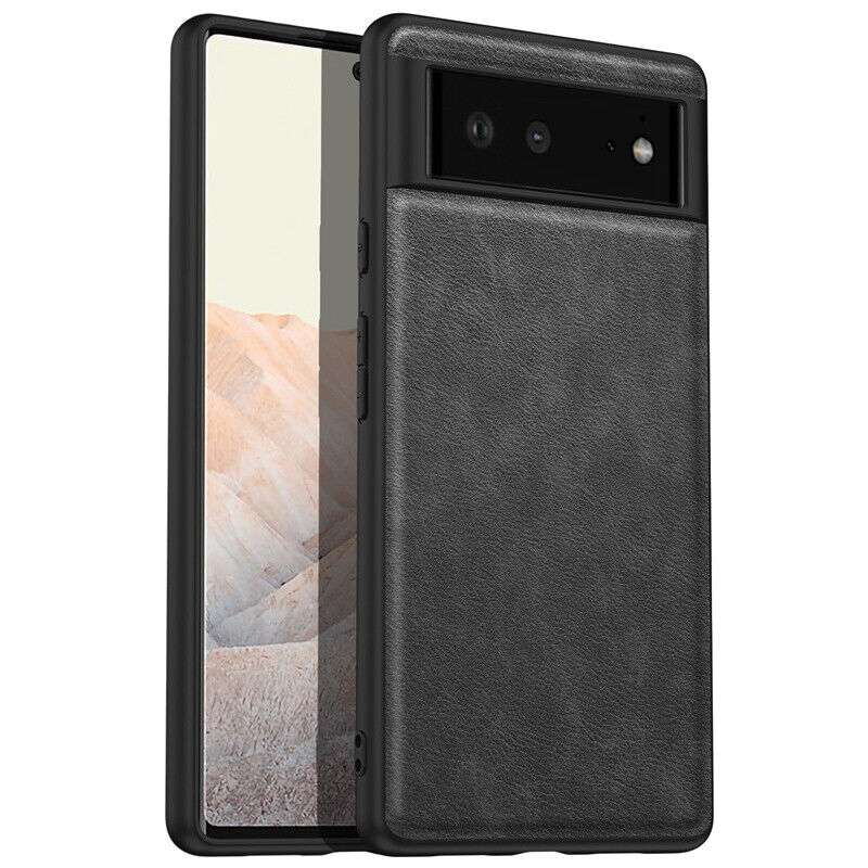 Black Luxury Leather Case for Google Pixel 7A