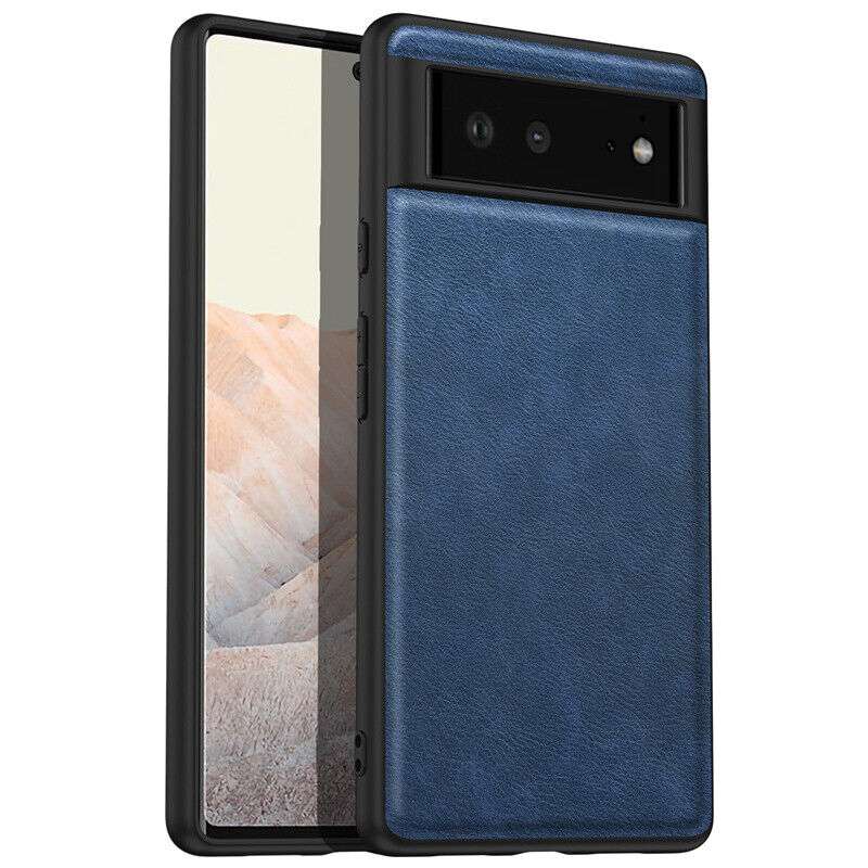 Blue Luxury Leather Case for Google Pixel 7A