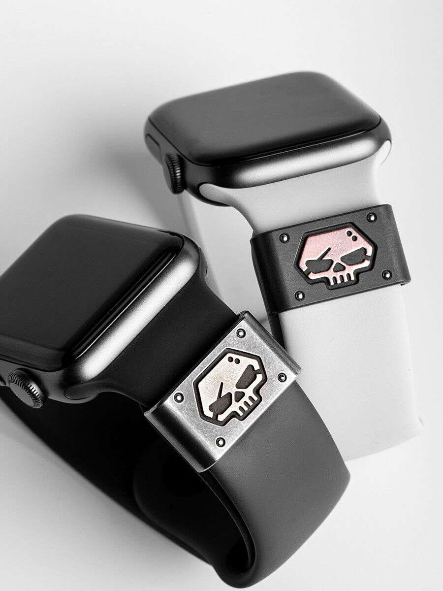 Silver Color Skeleton Smart Watch Charms for Men