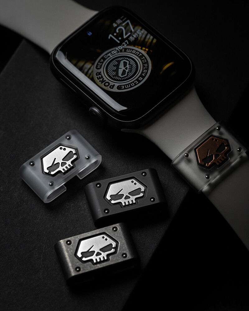 Silver Color Skeleton Smart Watch Charms for Men