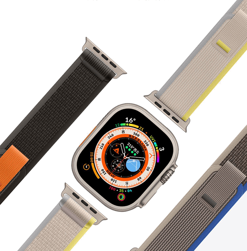 Trail Loop iwatch Bands - Black with Orange (38/40/41 MM)