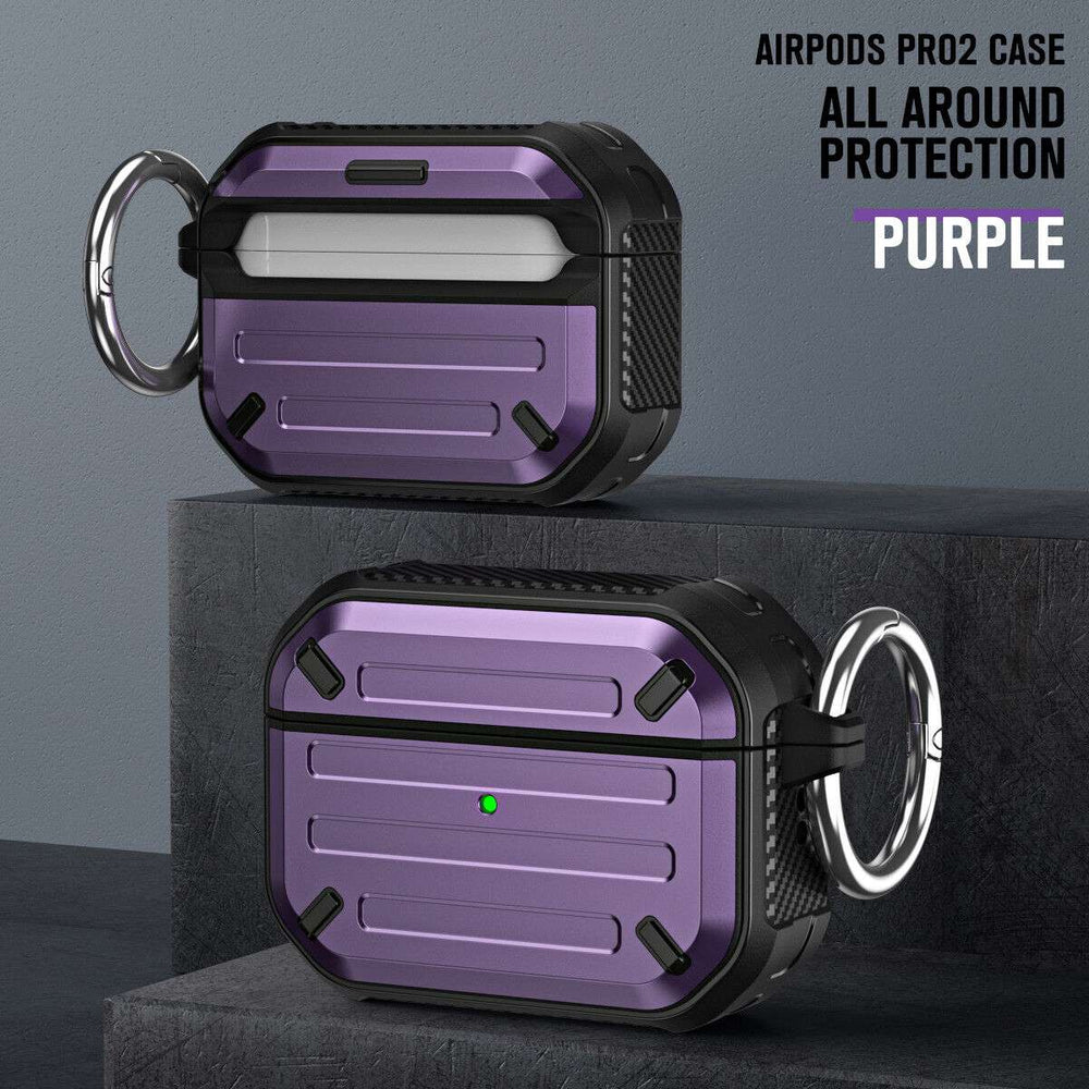 Purple Armor Rugged Case for Apple Airpods Pro 2