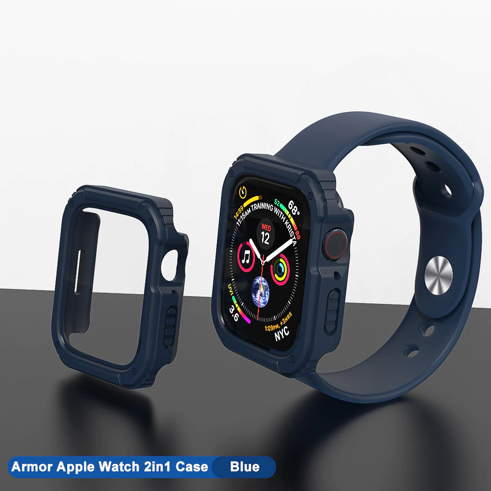 45MM Blue Rugged Bumper case for Apple Watch - Lito Brand